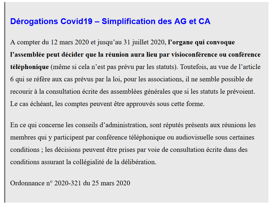 simplification covid19 AG et CA